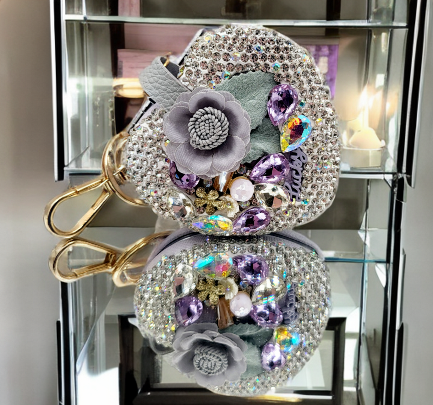 Purple Heart-shaped Keychain