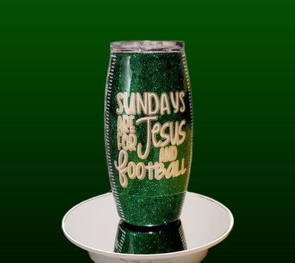 25oz Tumbler - Sundays are for Jesus and Football