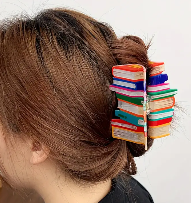 Acrylic Book-Shaped Hair Claw