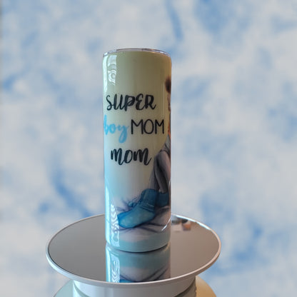 Handmade "Super Boy Mom" 20oz Tumbler