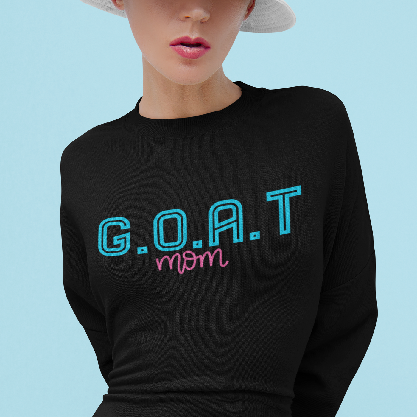 Women Sweatshirt G.O.A.T Mom Print