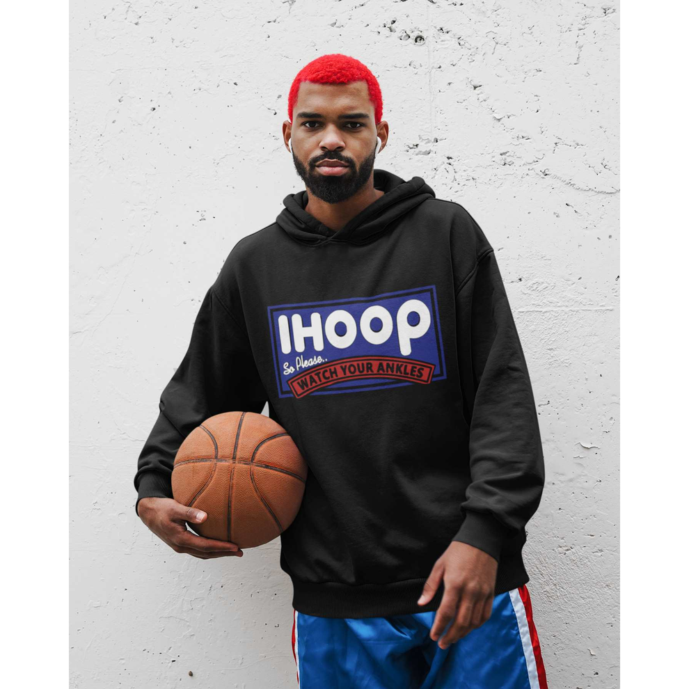 Unisex Black White Hoodie IHOOP so please WATCH YOUR ANKLES Hoodie JayJ's Gift Shop